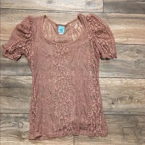 Pink Lace Top